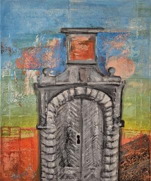 Grajska vrata v grad Brdo (Akril-platno - 50x60) Helena Testen